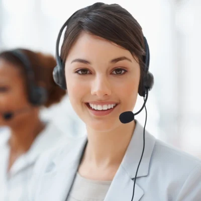 A Woman in a Call Center